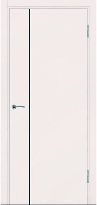 Межкомнатная дверь Potential doors Enamel Flat эмаль слоновая кость 51 стекло чёрное