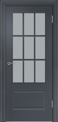Межкомнатная дверь эмаль чёрная Potential doors 224.2 Стекло сатинато