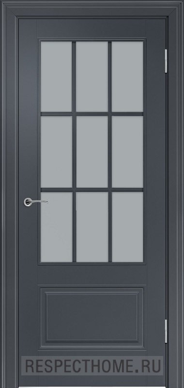 Межкомнатная дверь эмаль чёрная Potential doors 224.2 Стекло сатинато