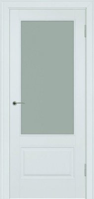 Межкомнатная дверь эмаль серая Potential doors 224 Стекло сатинато