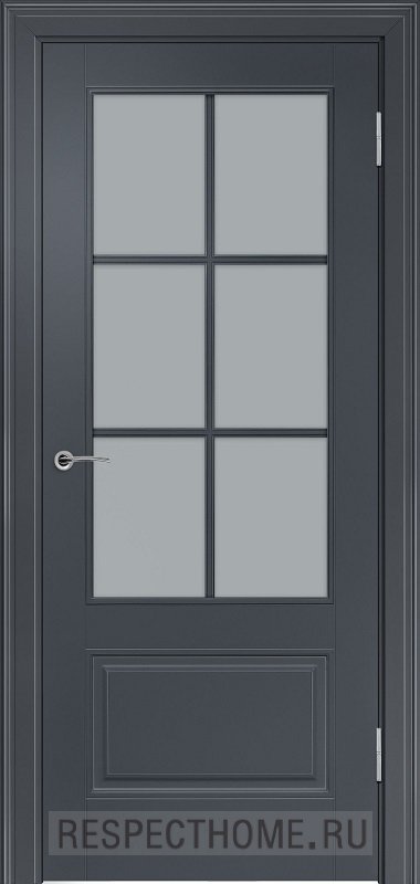 Межкомнатная дверь эмаль чёрная Potential doors 224.1 Стекло сатинато