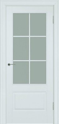 Межкомнатная дверь эмаль серая Potential doors 224.1 Стекло сатинато