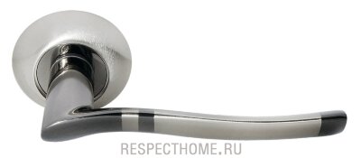 Дверные ручки MORELLI Фонтан MH-04 SN/BN Белый никель/чёрный никель