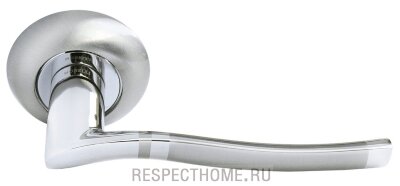 Дверные ручки MORELLI Фонтан MH-04 SN/CP Белый никель/полированный хром