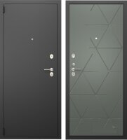 Входная дверь Гардиан ДС2 Чёрный муар, крашенная МДФ 6 мм Модуль К 03 Ral 7011 