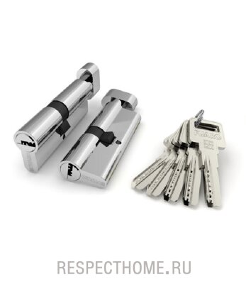 Цилиндровый механизм Fuaro с вертушкой R602/80 mm (35+10+35) CP хром 5 кл.