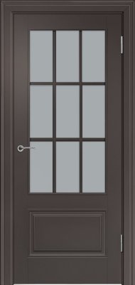 Межкомнатная дверь эмаль горький шоколад Potential doors 224.2 Стекло сатинато