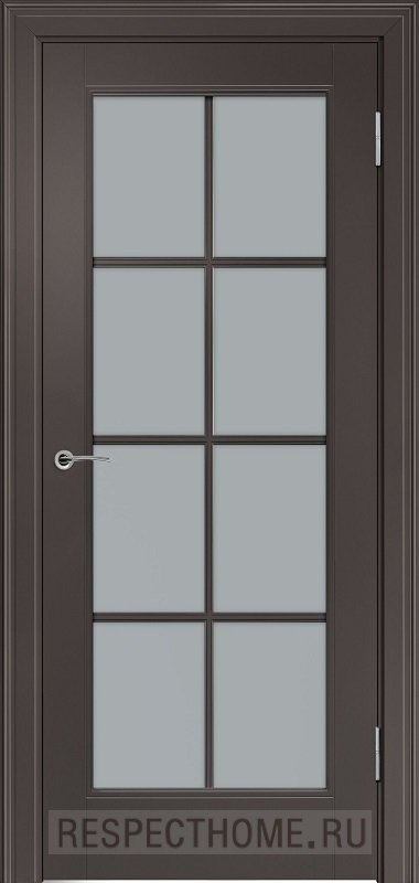 Межкомнатная дверь эмаль горький шоколад Potential doors 221.1 Стекло сатинато