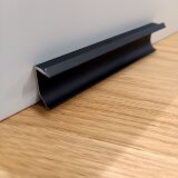 Скрытый теневой алюминиевый плинтус LINE ART SC 8001 - черный