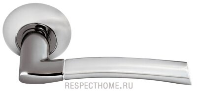 Дверные ручки MORELLI Пиза MH-06 SN/BN Белый никель/черный никель