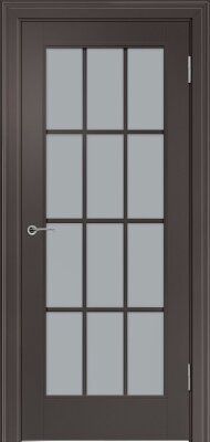 Межкомнатная дверь эмаль горький шоколад Potential doors 221.2 Стекло сатинато