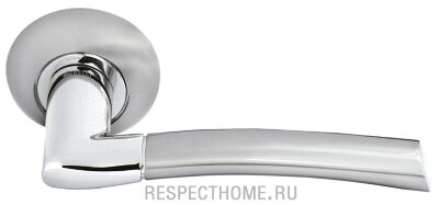 Дверные ручки MORELLI Пиза MH-06 SN/CP Белый никель/полированный хром