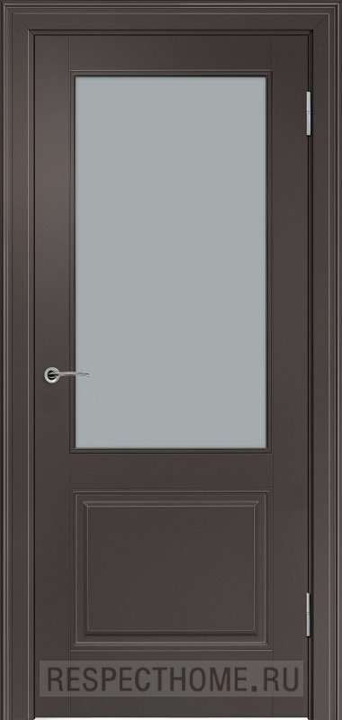 Межкомнатная дверь эмаль горький шоколад Potential doors 222 Стекло сатинато