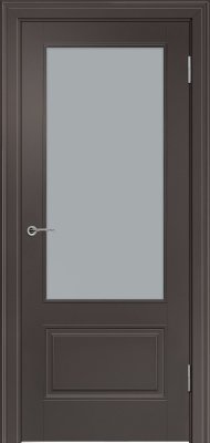 Межкомнатная дверь эмаль горький шоколад Potential doors 224 Стекло сатинато