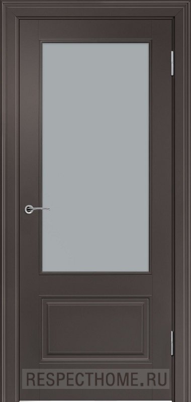 Межкомнатная дверь эмаль горький шоколад Potential doors 224 Стекло сатинато