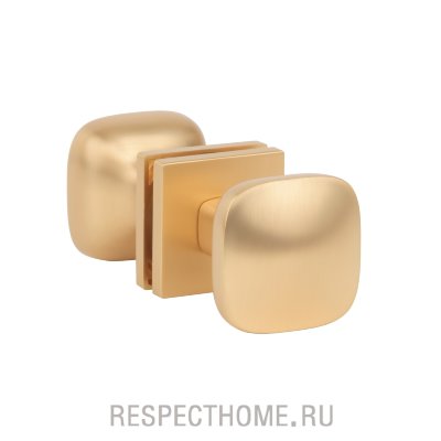 Дверная ручка двусторонняя Aprile Querca Q PREMIUM COLLECTION золото, золото матовое, медь матовая, белый