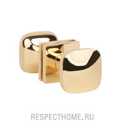 Дверная ручка двусторонняя Aprile Querca Q PREMIUM COLLECTION золото, золото матовое, медь матовая, белый